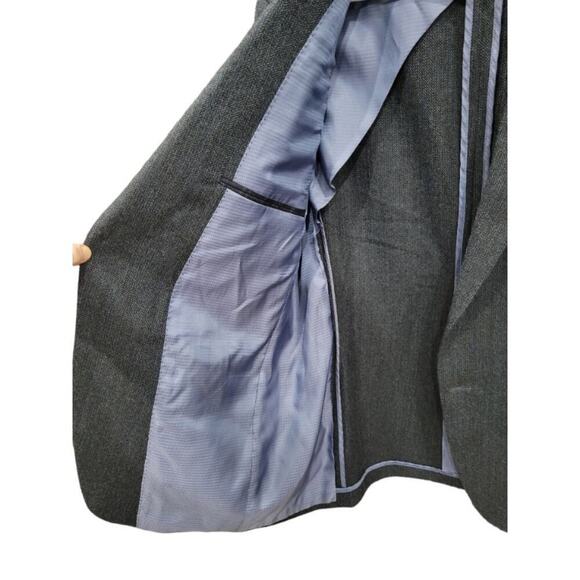 Hart Schaffner Men's Marx Wool Classic Fit Suit Blazer Jacket Size 42R Navy Blue - Picture 6 of 12